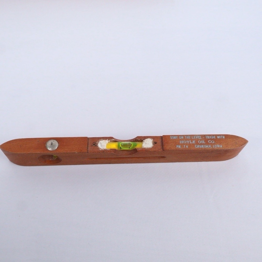 VTG Advertising Wood Level Tools (2) Hoyle Oil Co. Churdan Iowa Pioneer‎ Seeds - Picture 3 of 10